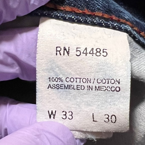 American Eagle Outfitters Dungarees Mens Buttonfly Blue Denim Jeans Size W33 L30 - Picture 9 of 12